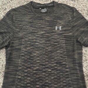 Under Armour Charcoal and Black Textured Tee